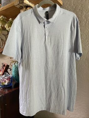lululemon athletica Pale Blue Men's Polo